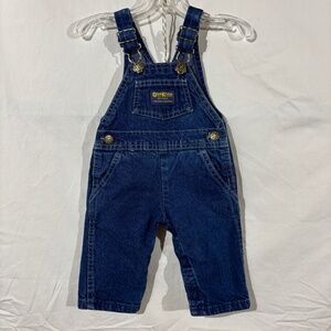 Vintage Oshkosh B'Gosh Infant Baby Denim Overalls Size 3-6 Months Made in‎ USA